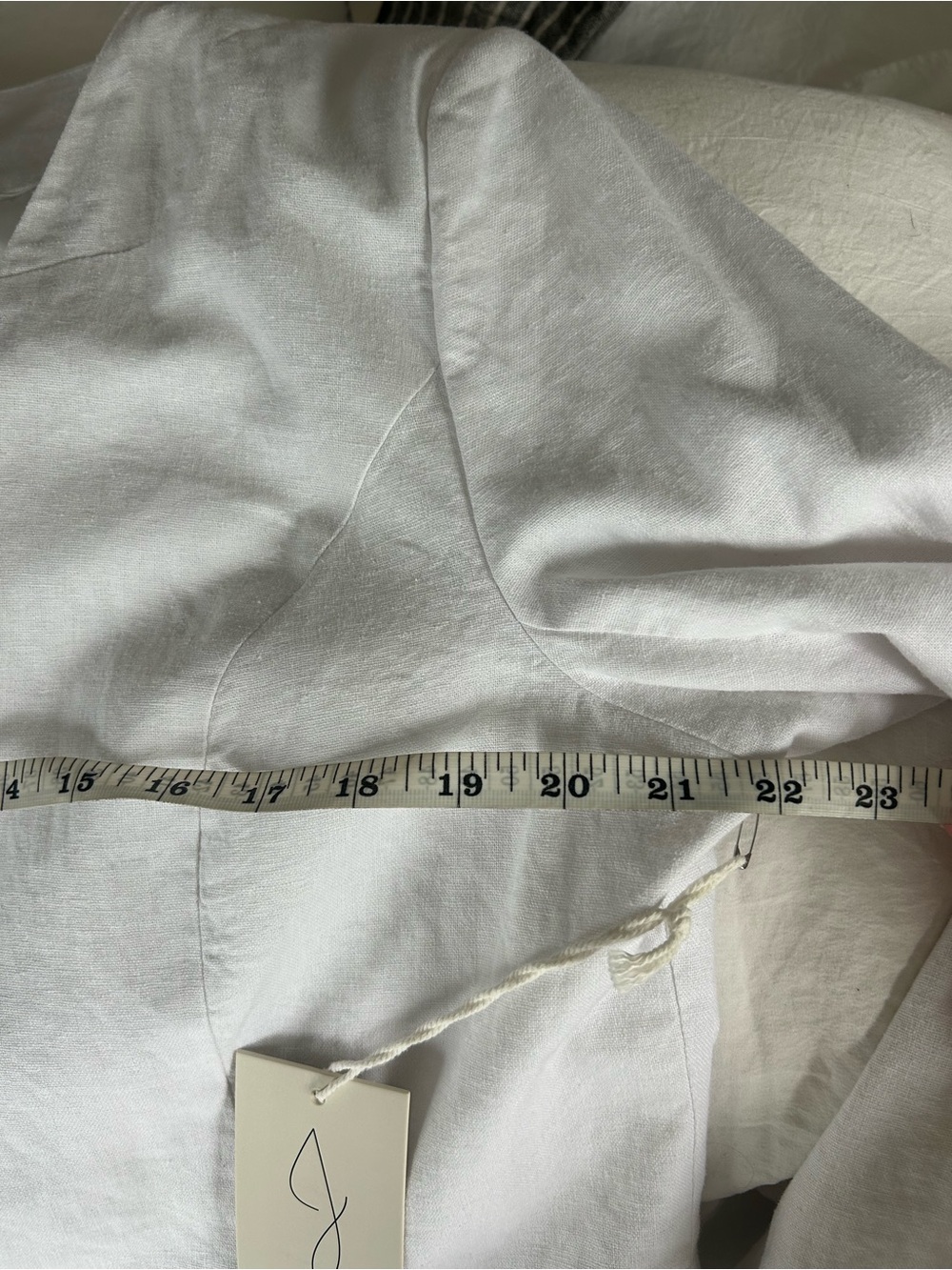 NWT Joie White Single-Button V-Neck Blazer. Linen/Viscose. Resort, Chic Size XL - Picture 11 of 12